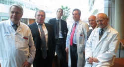 From left, Prof. Jean-Noël Fabiani with Hospital George Pompidou, Jean-Claude...