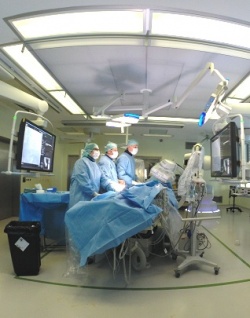 A hybrid operating theatre is considered ideal for TAVI because cardiologists...