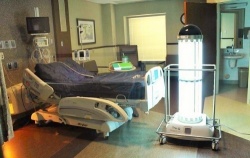 Tru-D disinfects a patient room at Lima Memorial Hospital.