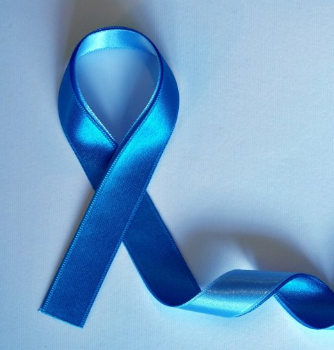 blue ribbon as a symbol for prostate cancer awareness